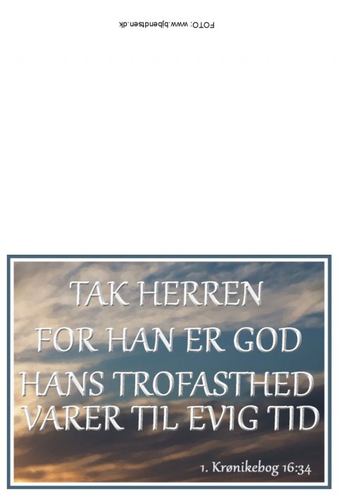 Tak Herren for han er god...